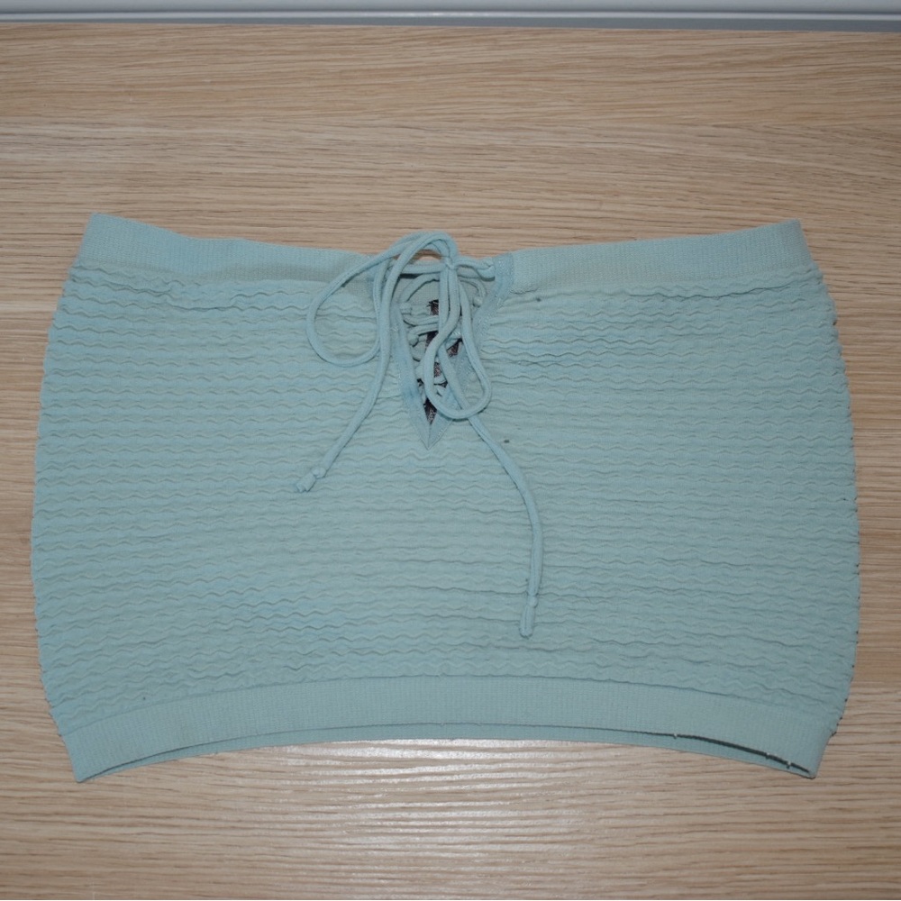Urban Outfitters blue adjustable tube crop top